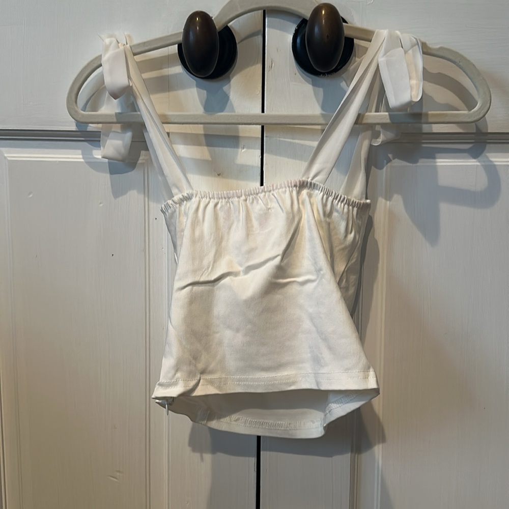 White Bustier with tie shoulders - Picture 5 of 5